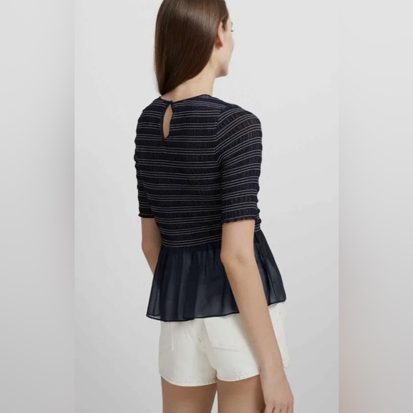 NWT Club Monaco Luceenie Top Navy Blue Size XS Delicate - Picture 2 of 5